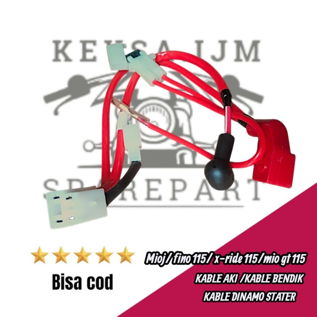kabel aki Plus kabel dinamo kabel bendik Mio J X Ride Fino 115 Mio GT 115 Soul GT 115 kabel body har