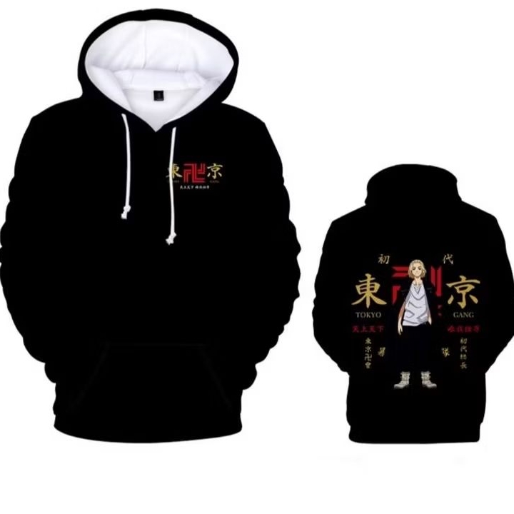 sweater hoodie anime tokyo revengers mikey black