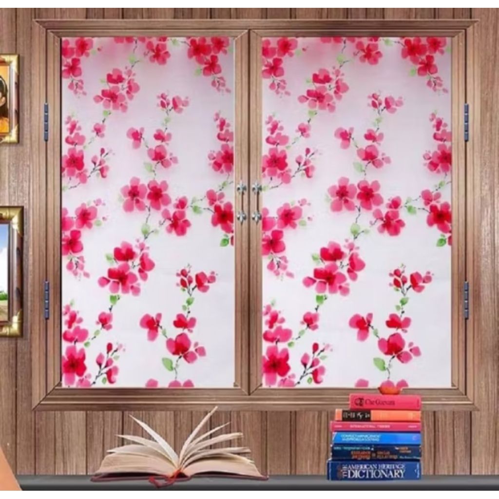 Sticker kaca jendela/Stiker kaca film/ Stiker kaca buram tidak tembus pandang/Sandblast buram motif 