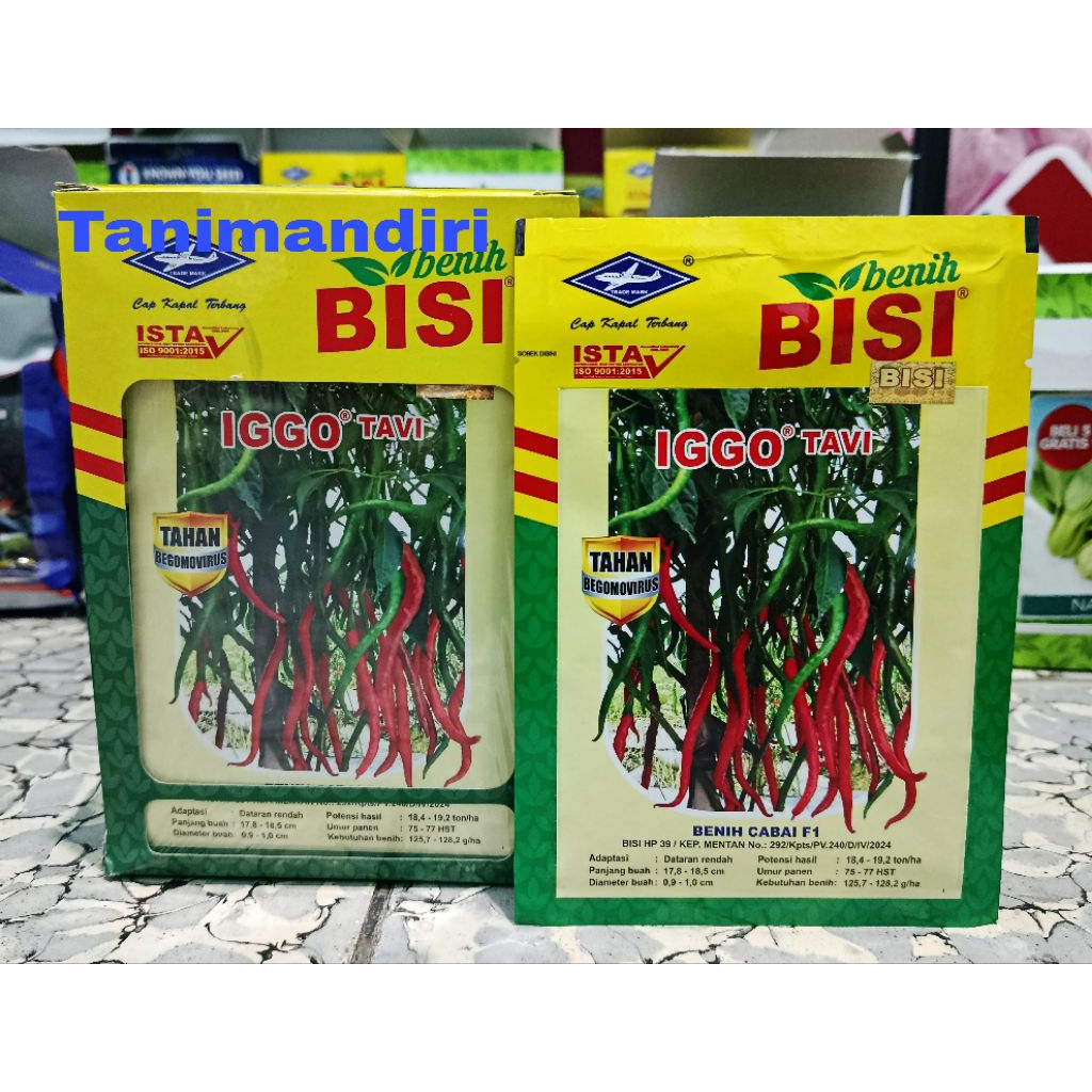 Benih Cabe Merah Keriting Iggo Tavi isi 10 gram