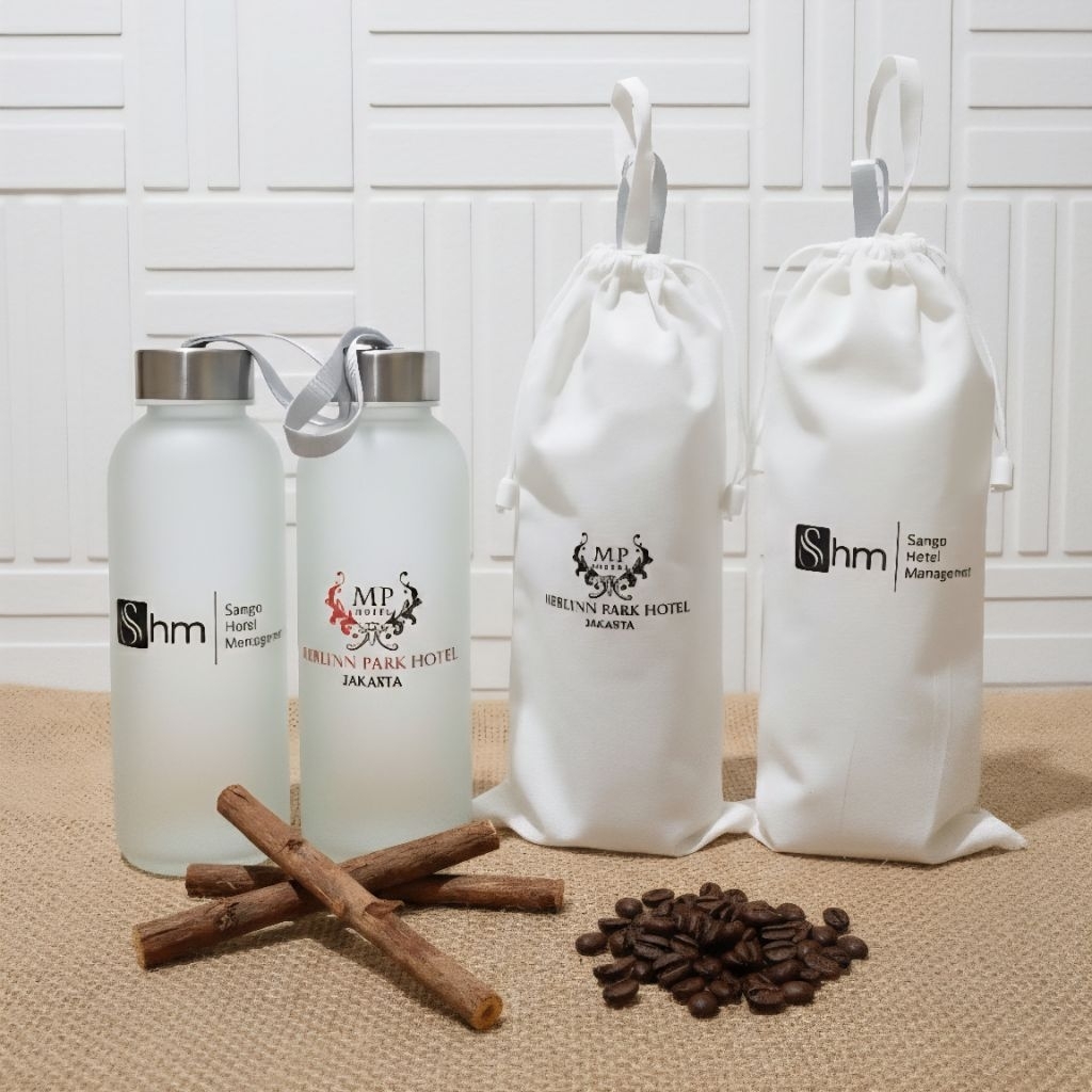 Souvenir botol tumbler dove 420ml sablon kemas tas blacu