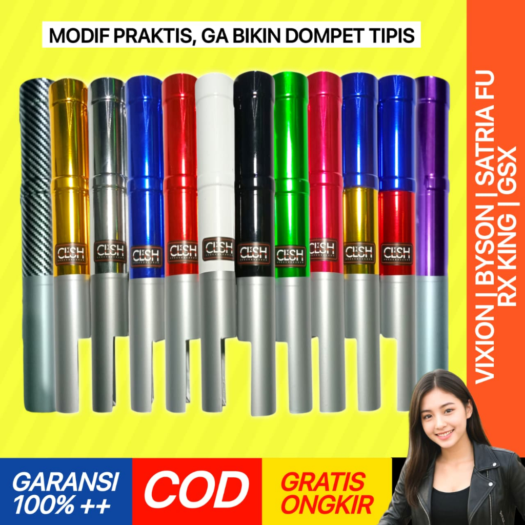 Shopizen Cover Shock Sok Shok Skok Depan Vixion Byson Satria Fu Rx King Gsx Nva Nvl R S 150 Old New