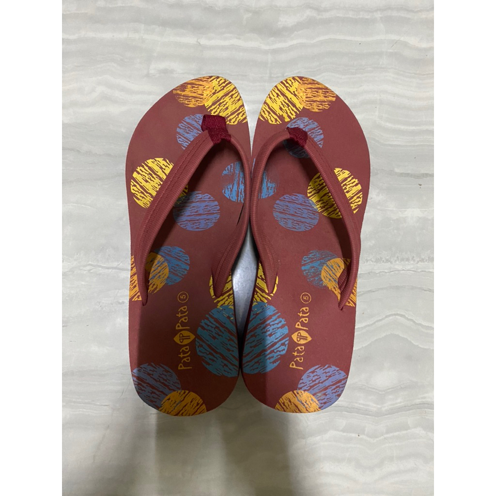 Sandal Jepit Hak Tinggi Wedges Wanita