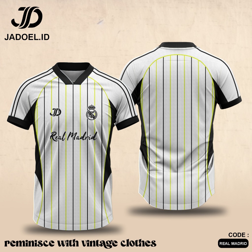 Jadoel_Jersey Retro Real Madrid_Jersey Real Madrid Baseball Vintage Home Premium