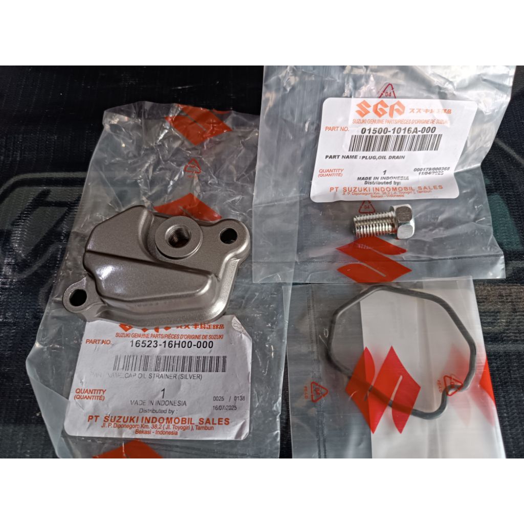 Tutup oli Strainer + baut + o-ring SHOGUN 125 FL, RR / AXELO 16H Original sgp