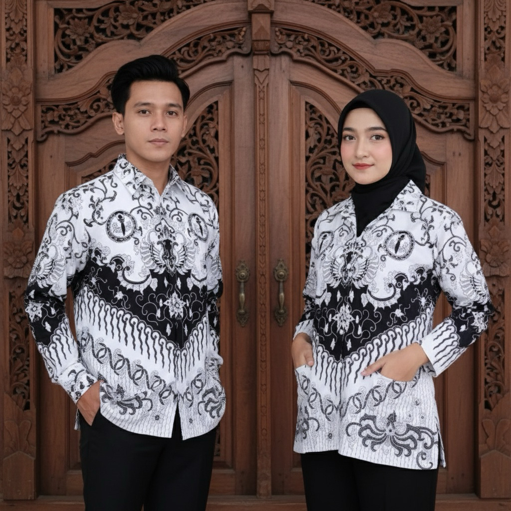 batik pgri motif kusuma bangsa terbaru Batik PGRI pria wanita terbaru lapisan furing bahan bsw atasa