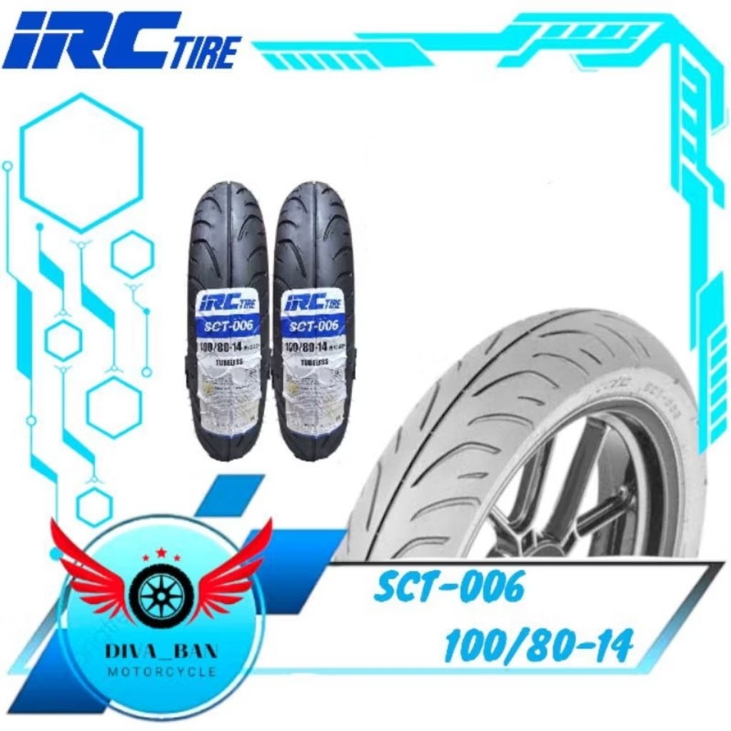 BAN TUBELESS IRC SCT-006 100/80-14