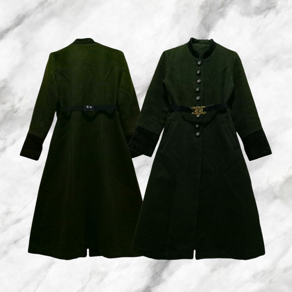 LONG COAT WOL ARMY MIX BRUKAT