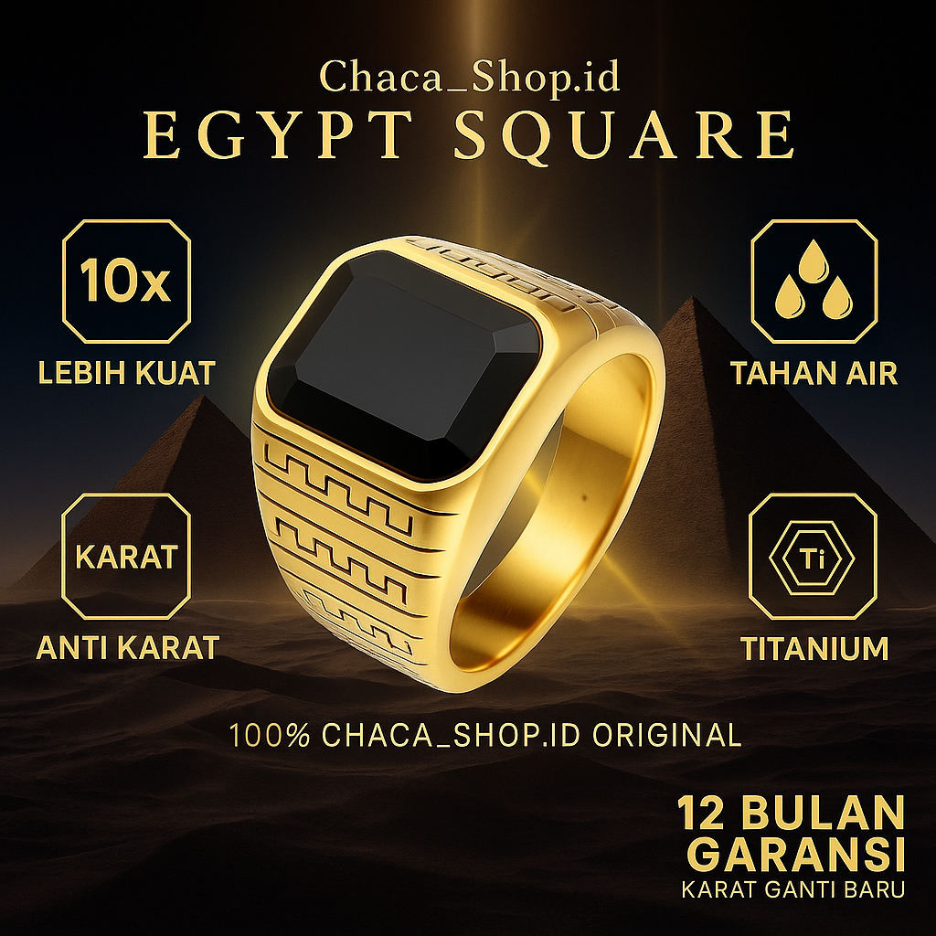 Cincin Batu CZ Elegan Titanium Tahan Karat || Cincin Titanium Batu Akik Pria