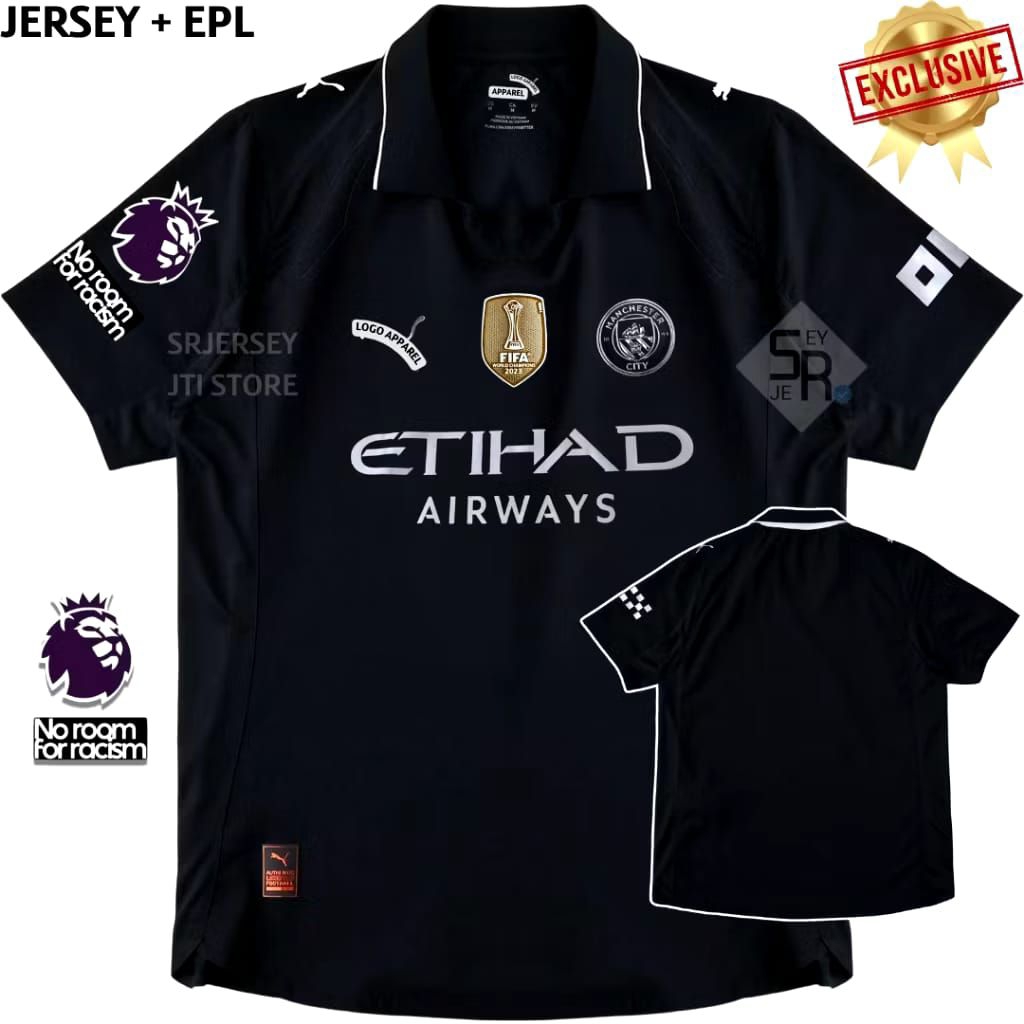 Jersey Manchester City thrid away hitam player issue 2025 2026 /baju man city terbaru 2025 2026