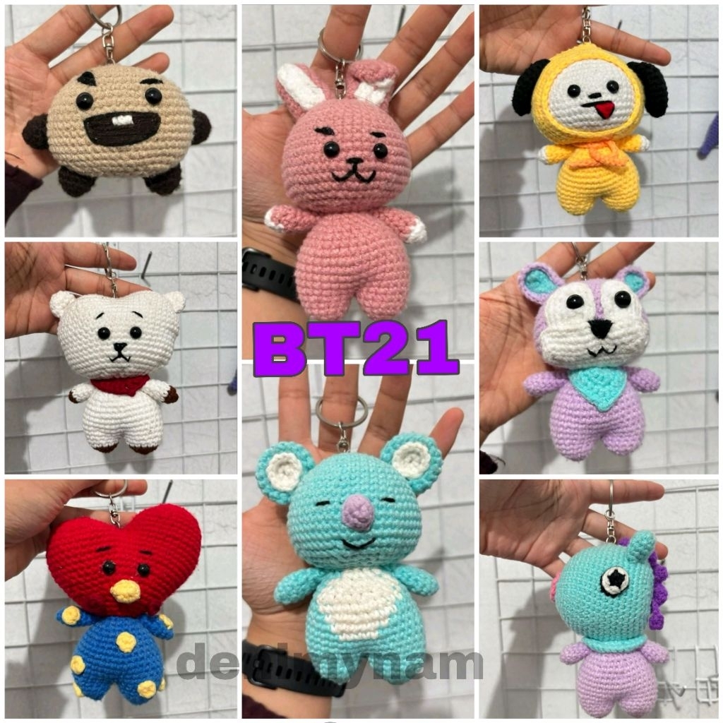 Amigurumi Shooky BT21 / Gantungan Kunci Shooky BT21 rajut handmade