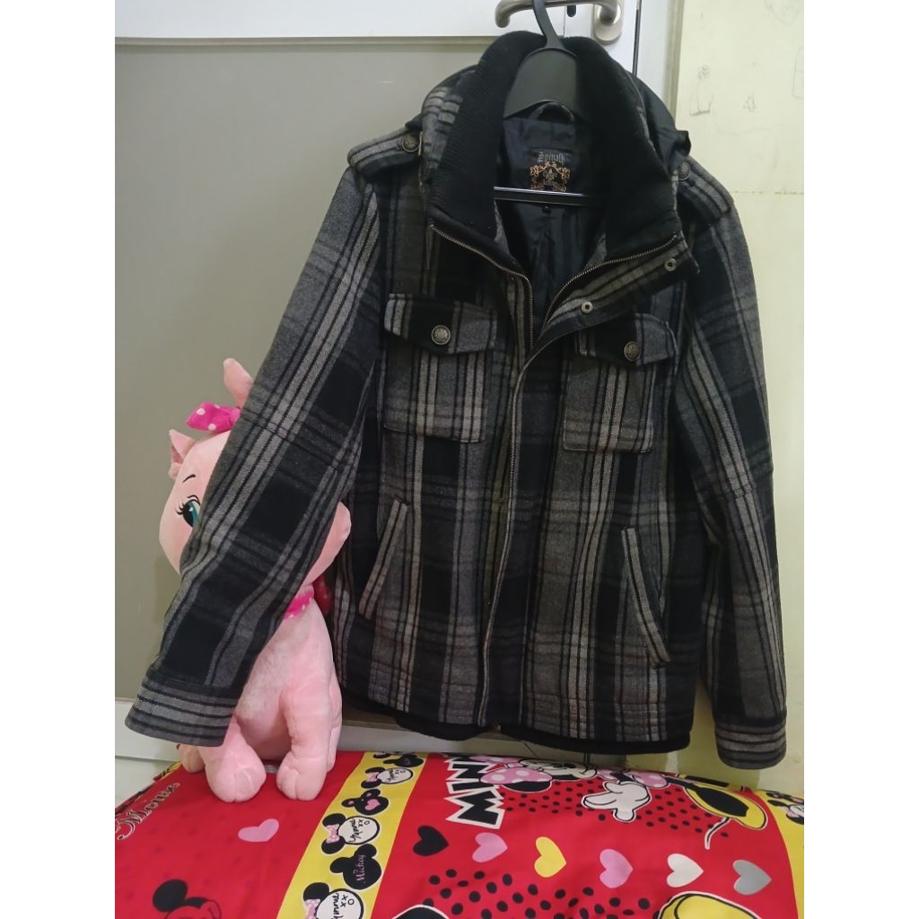Spinach Spinalh Elegant Luxury Wool Trucker Jacket
