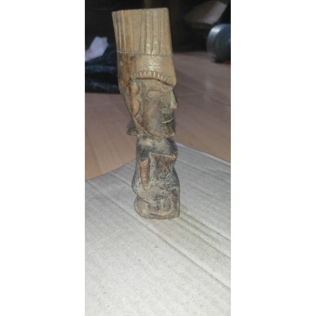 Hampatong Sapundu Patung Kayu Etnik Primitif Tua Kuno Dayak Mualang Kalimantan Barat
