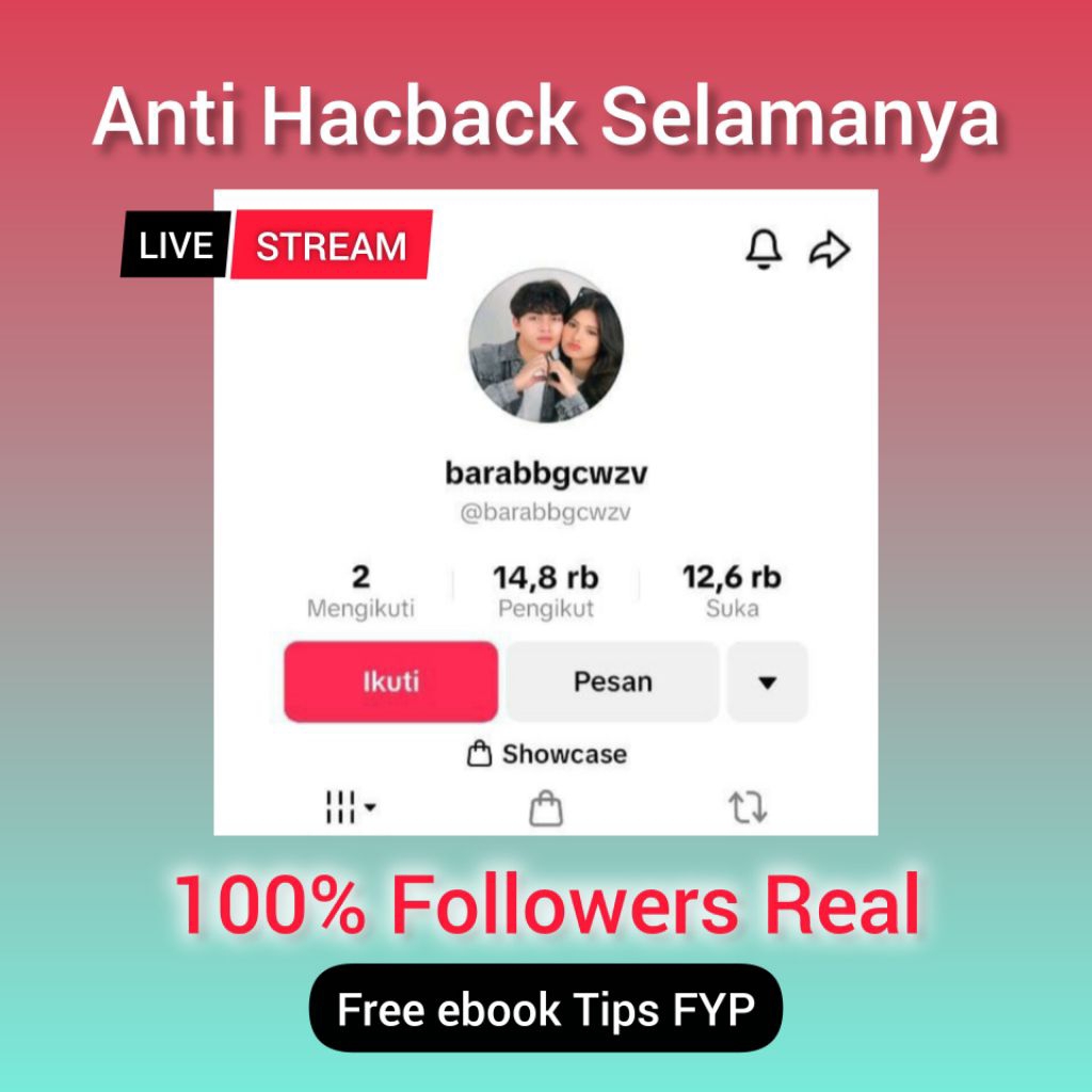 Akun TikTok Follower Indo Real Aktif - Konten FYP Organik - Bisa Live Streaming