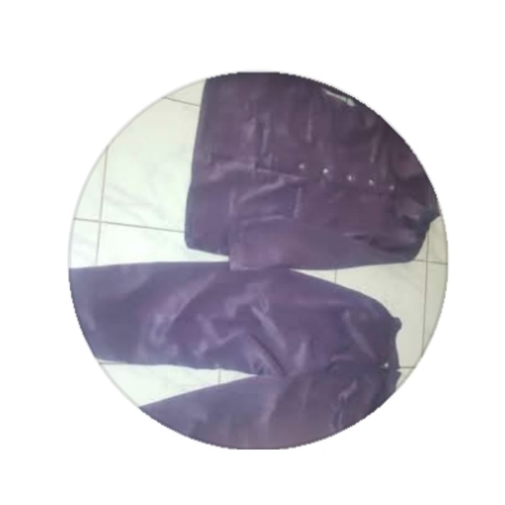 setelan celana baju pdh ungu guru  preloved second