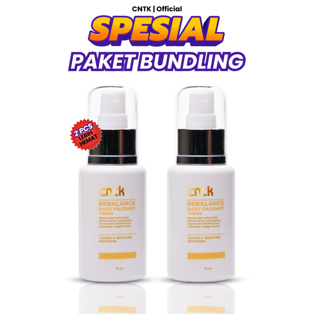Paket Bundling 2pcs CNTK Toner Glowing Wajah Mulus DNA Salmon Niacinamide
