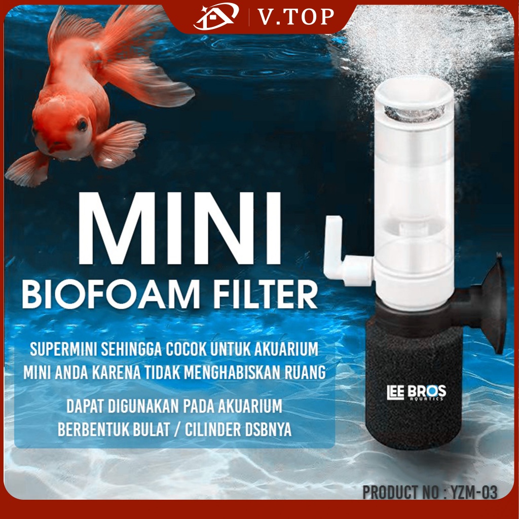 V.TOP Filter Aquarium Mini / Mini Filter Akuarium / Sponge Biofoam Filter