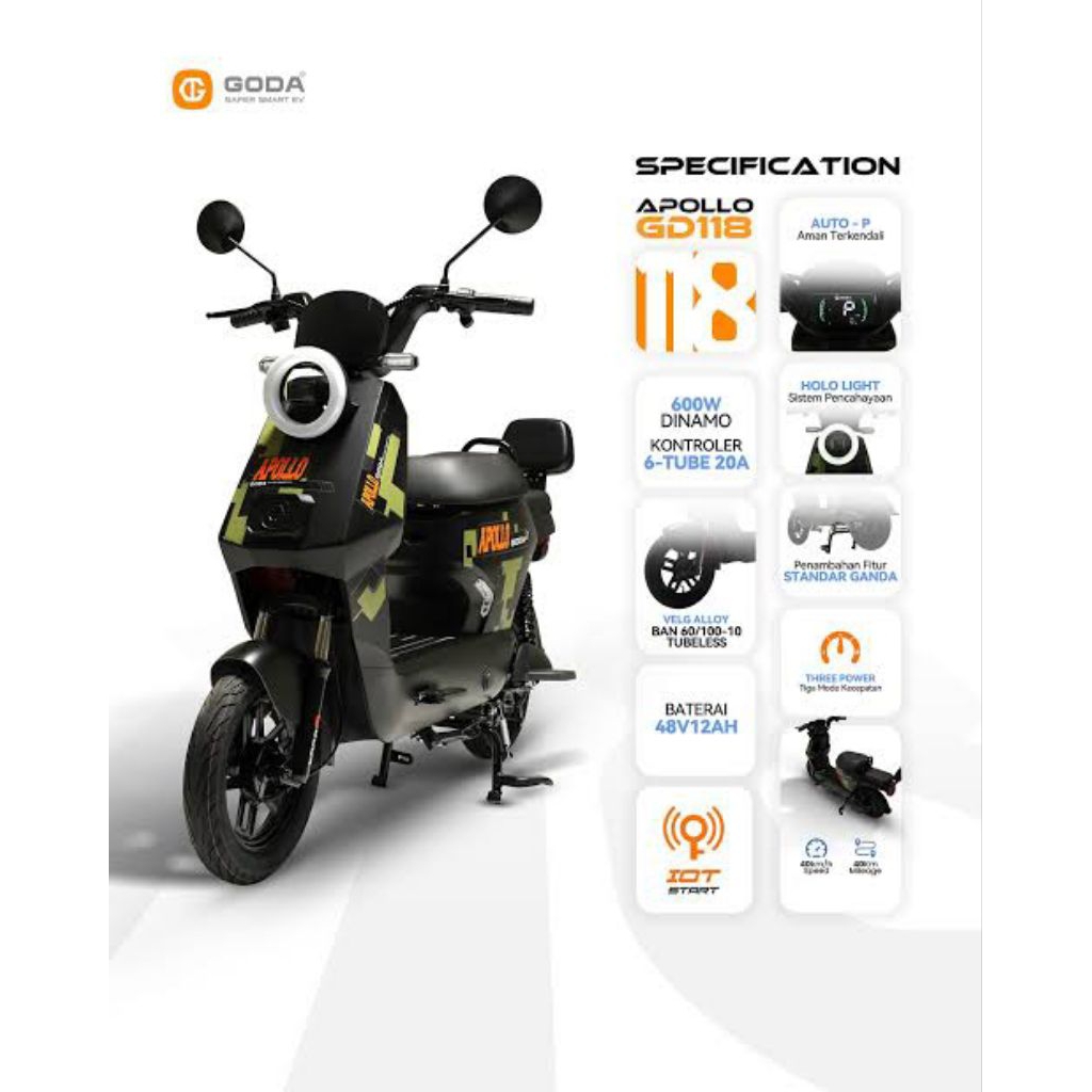 Sepeda Listrik GODA 118 APOLLO