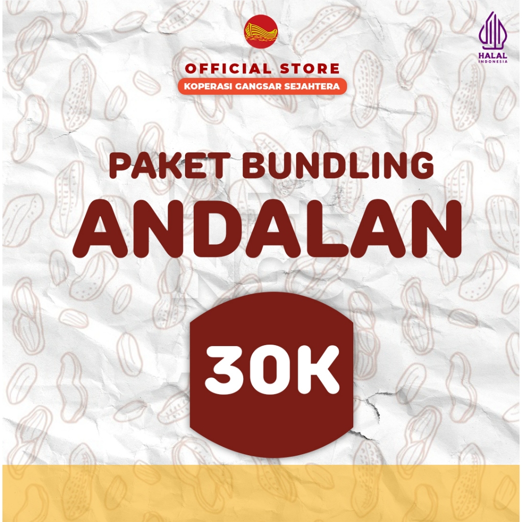 BUNDLING ANDALAN - 1 PCS GANGSAR ATOM HIGHCLASS 225GR + 1 PCS GANGSAR KACANG BANGKOK 80GR + 1 PCS GA