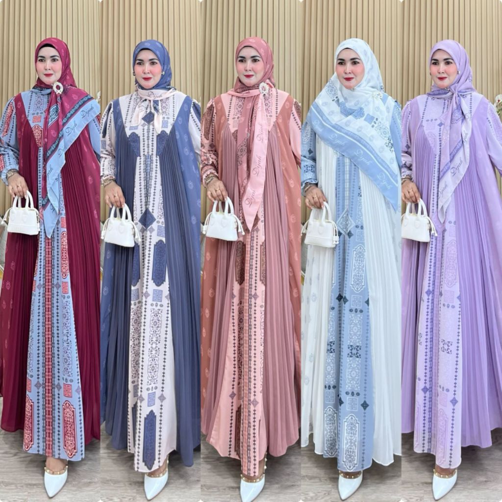 BISA COD (PRINTING PLISKET SERIES BY DIJAH ORI PREMIUM GAMIS DIJAH TERBARU GAMIS PRINTING DIJAH