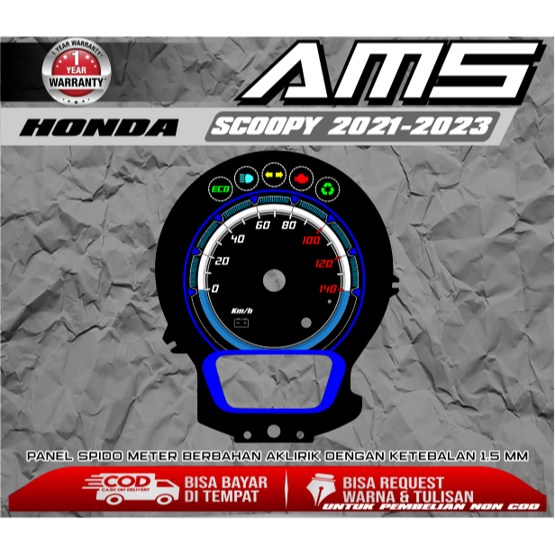 PAPAN SPEEDOMETER CUSTOM HONDA SCOOPY 2021-2023