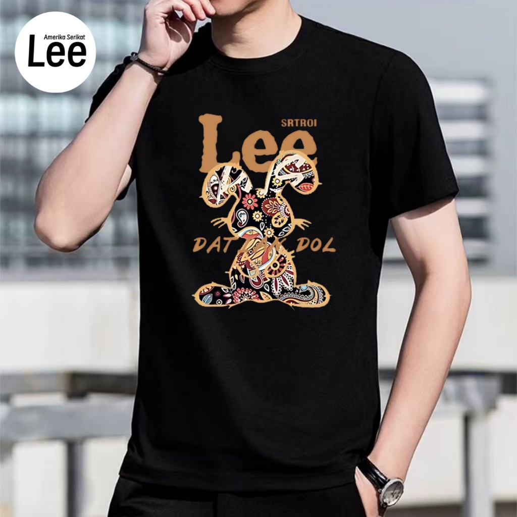 COD-Kaos Pria Lee Original Desain Grafis Tikus Kuno "Lee Dat Zool" Unik Baju Pria Fashion Kasual Hit