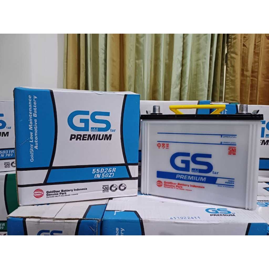 Aki basah mobil kijang super kijang lgx truck GS premium gold star N50Z 60 Amper gratis peti