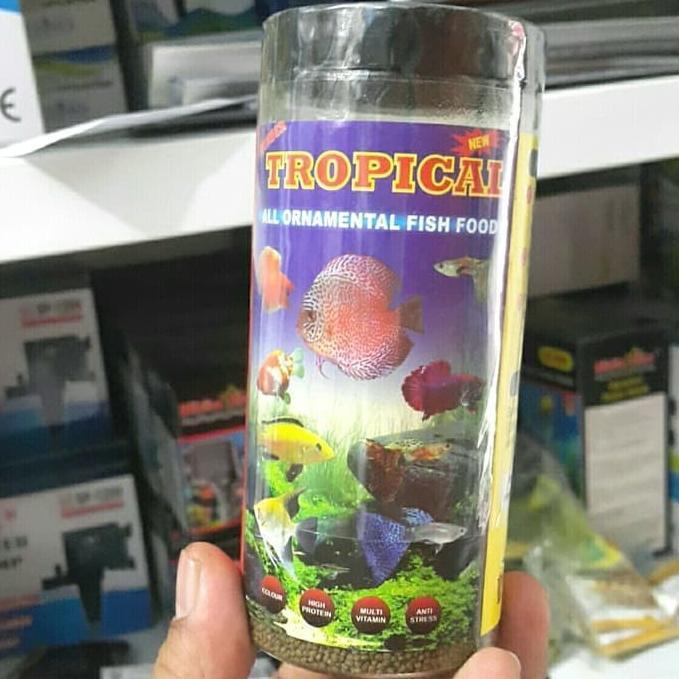 pellet tropical pakan ikan kecil molly, tetra dll