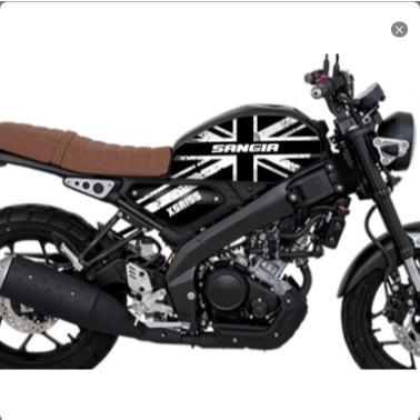 Decal Xsr Stiker XSR Full Body Hitam Simpel Dekal sticker striping yamaha xsr motif polos