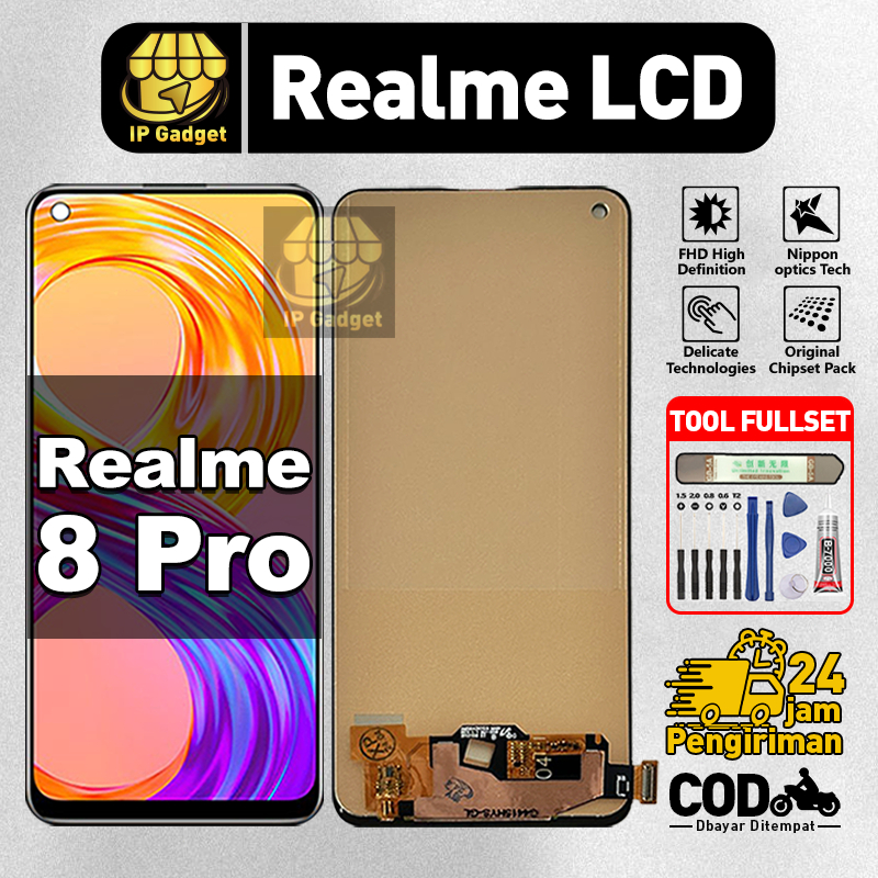 ORI FOR LCD REALME 8 PRO Fullset Original LCD HP REALME 8 PRO Asli Touchscreen Layar Sentuh HP COD