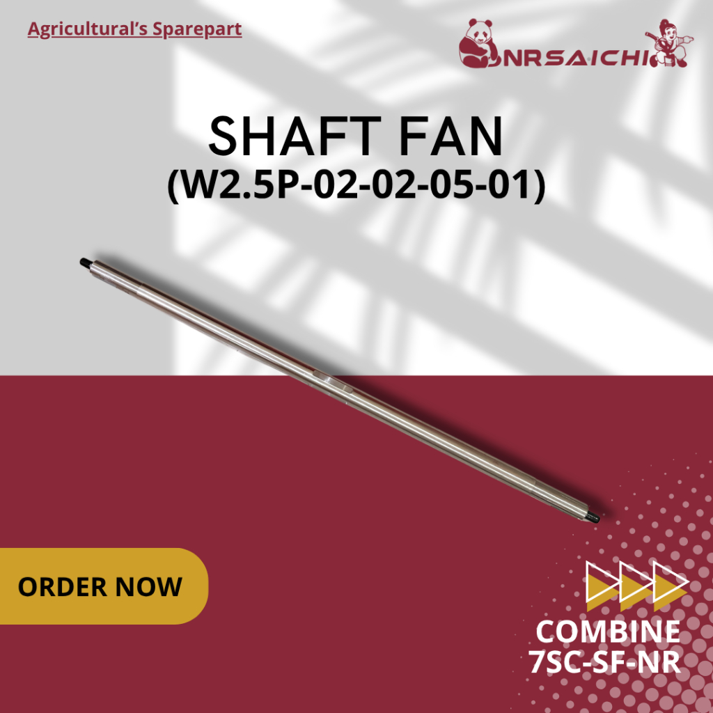 SHAFT FAN W2.5P.02-02-05-01 | Sparepart Combine Harvester Maxxi Bimo 102 Original | As Kipas Combine