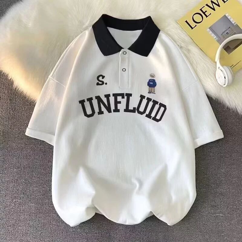 Outfit.Qu T-SHIRT/KAOS POLO UNFLUID Turtle Neck Short Sleeve Pria Kaos Korea Kerah Tinggi Unisex Tur