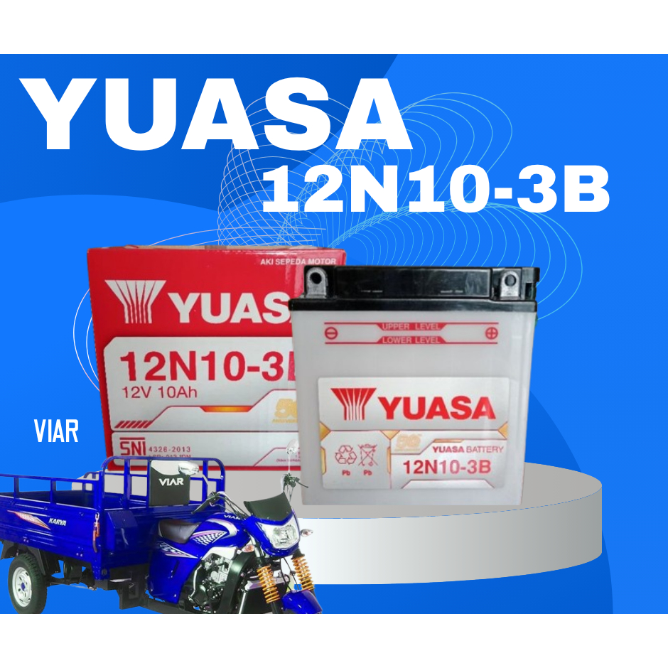 Yuasa 12N10-3B Aki Basah Motor Sport – Original Japan Quality 12V 10Ah – Tiger / GL / Thunder / Mega