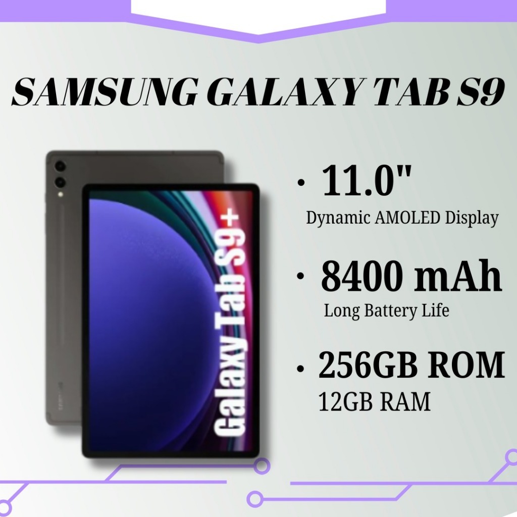 SAMSUNG Galaxy Tab S9 4G/5G / 16GB RAM+512GB ROM / 32MP Camera / Android 12.0 FREE Casing & Keyboard