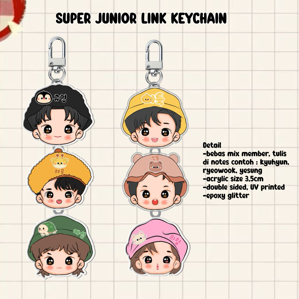 super junior link keychain suju