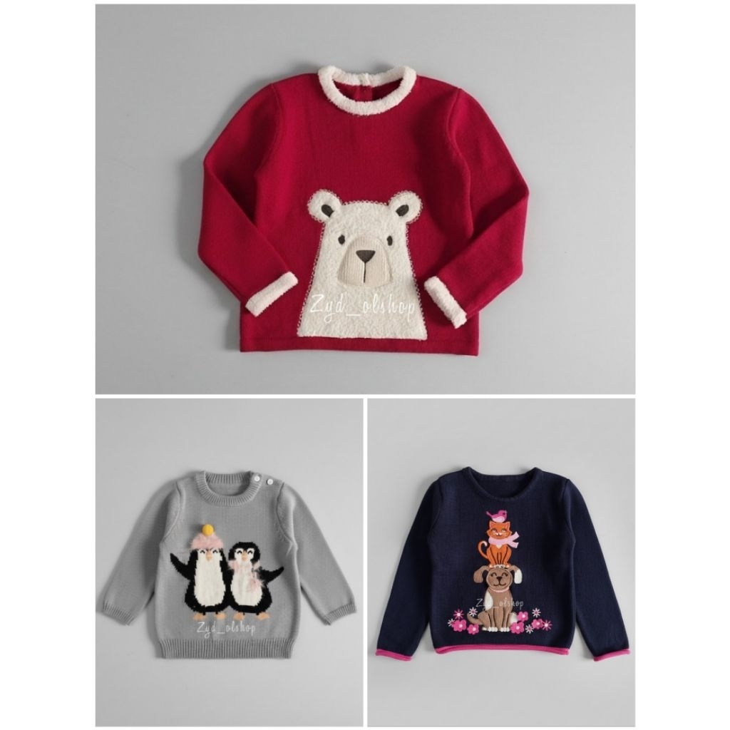 Sweater Rajut Anak Perempuan | Sweater Rajut timbul Anak Perempuan