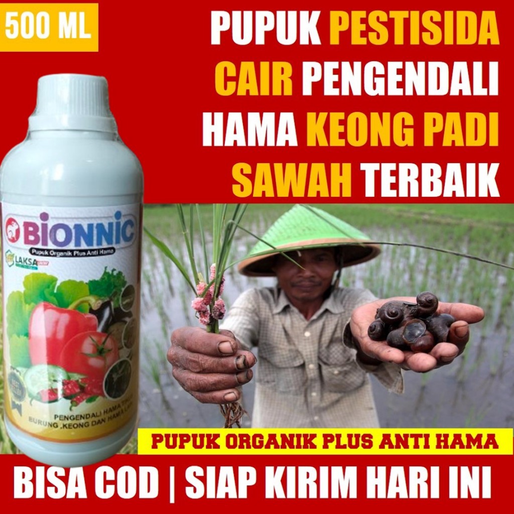 Pestisida BIONNIC Anti Keong Perusak Padi, Pupuk Organik Usir Keong Padi di Sawah, Pestisida Insekti