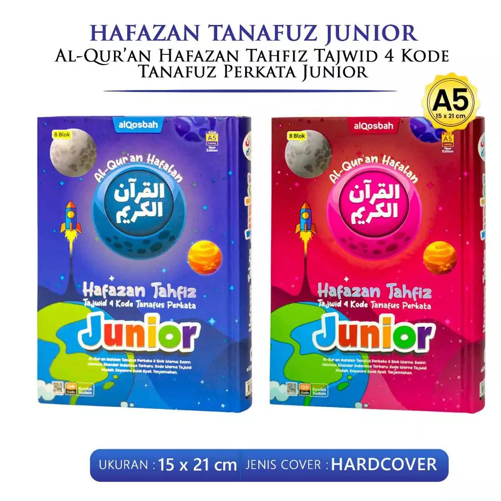 AL QURAN HAFAZAN PERKATA JUNIOR A5 HC AL QOSBAH