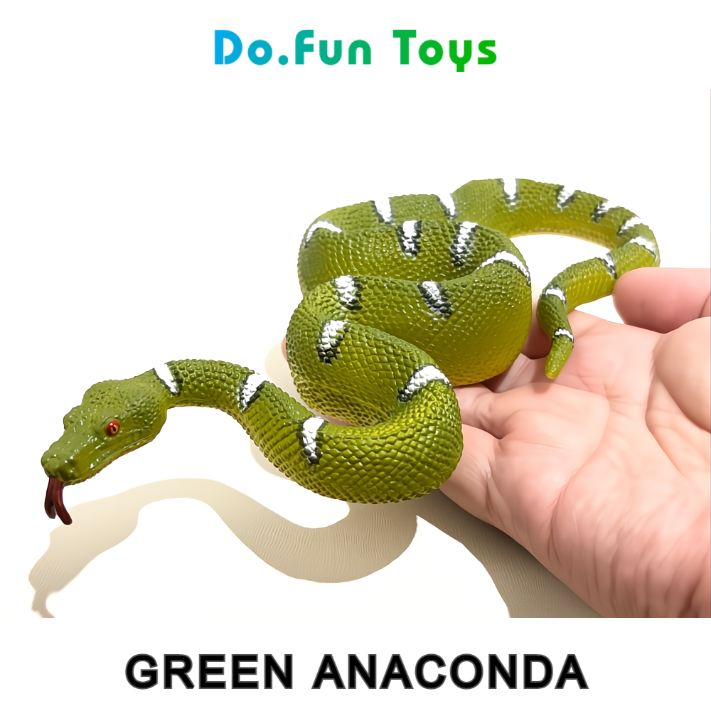 Animal Figurine | GREEN ANACONDA / Mainan Miniatur Ular Anakonda Hijau