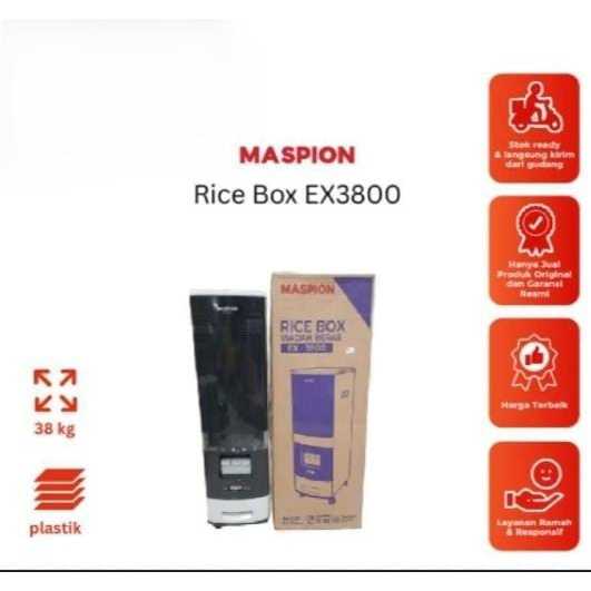 RICE BOX MASPION EX-3800 38kg TEMPAT PENYIMPANAN BERAS
