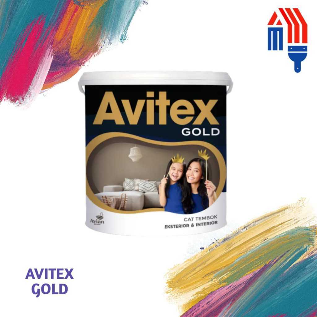 AVITEX GOLD SUPER WHITE CAT TEMBOK INTERIOR EXTERIOR 25 KG PAIL