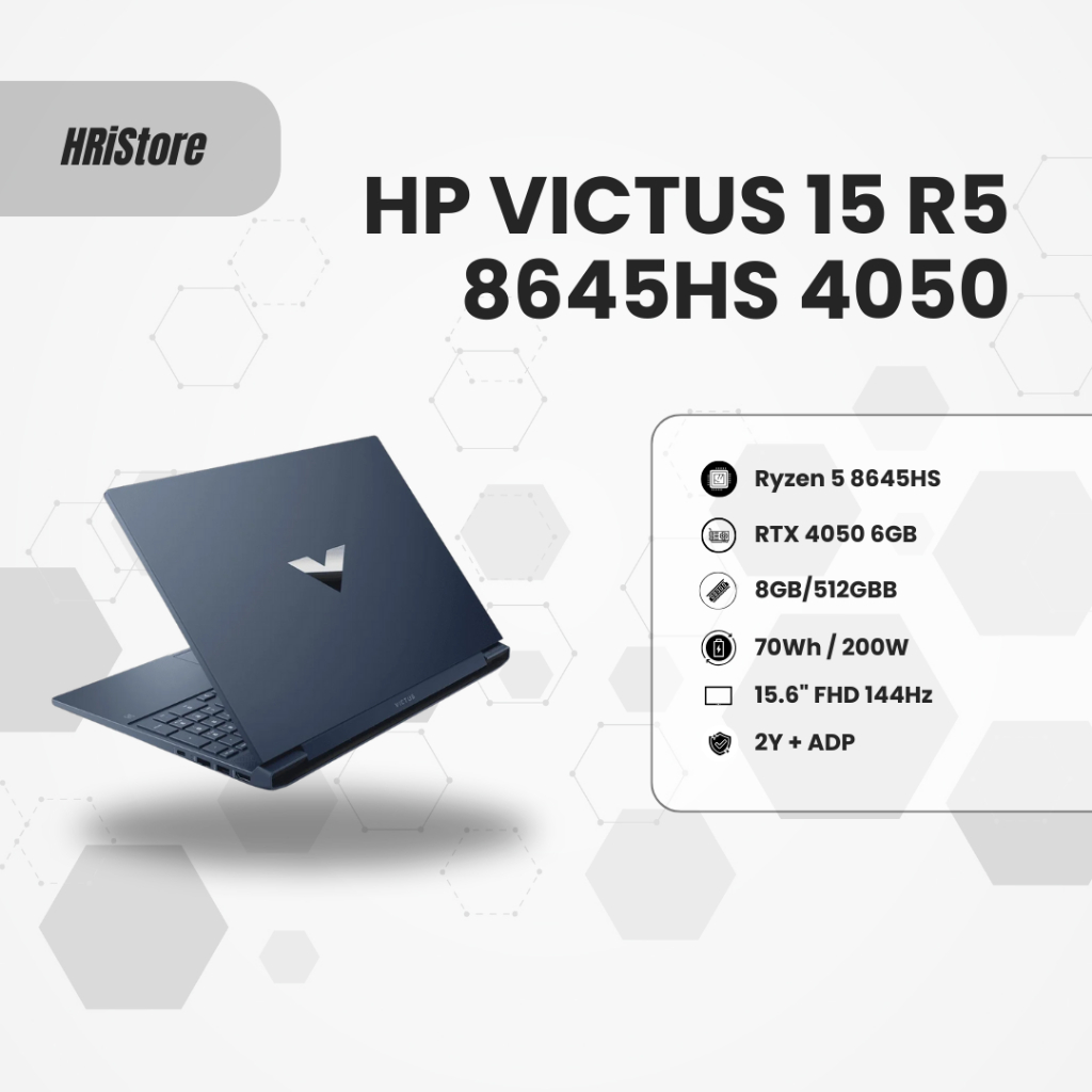 HP Victus Laptop 15 AMD Ryzen 5-8645HS RTX 4050 8GB 512GB IPS 144Hz