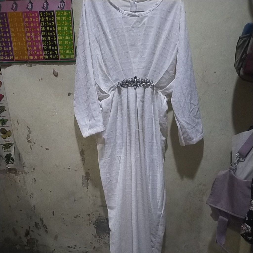 Preloved PL Gamis Kaftan Putih