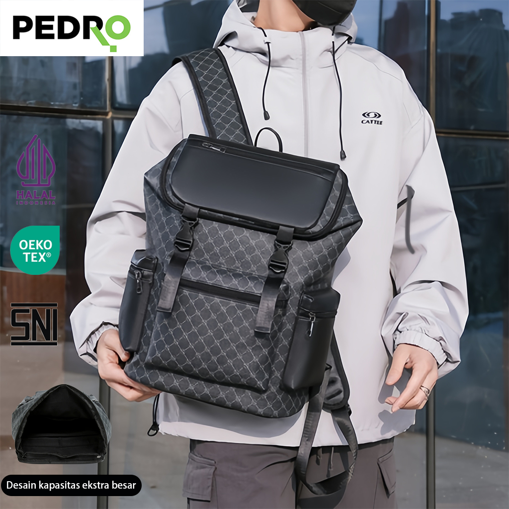 [2025NEW][100% produk asli Garansi 24 bulan][COD]PEDRO Ransel hitam, Light Edition-Laptop Backpack K