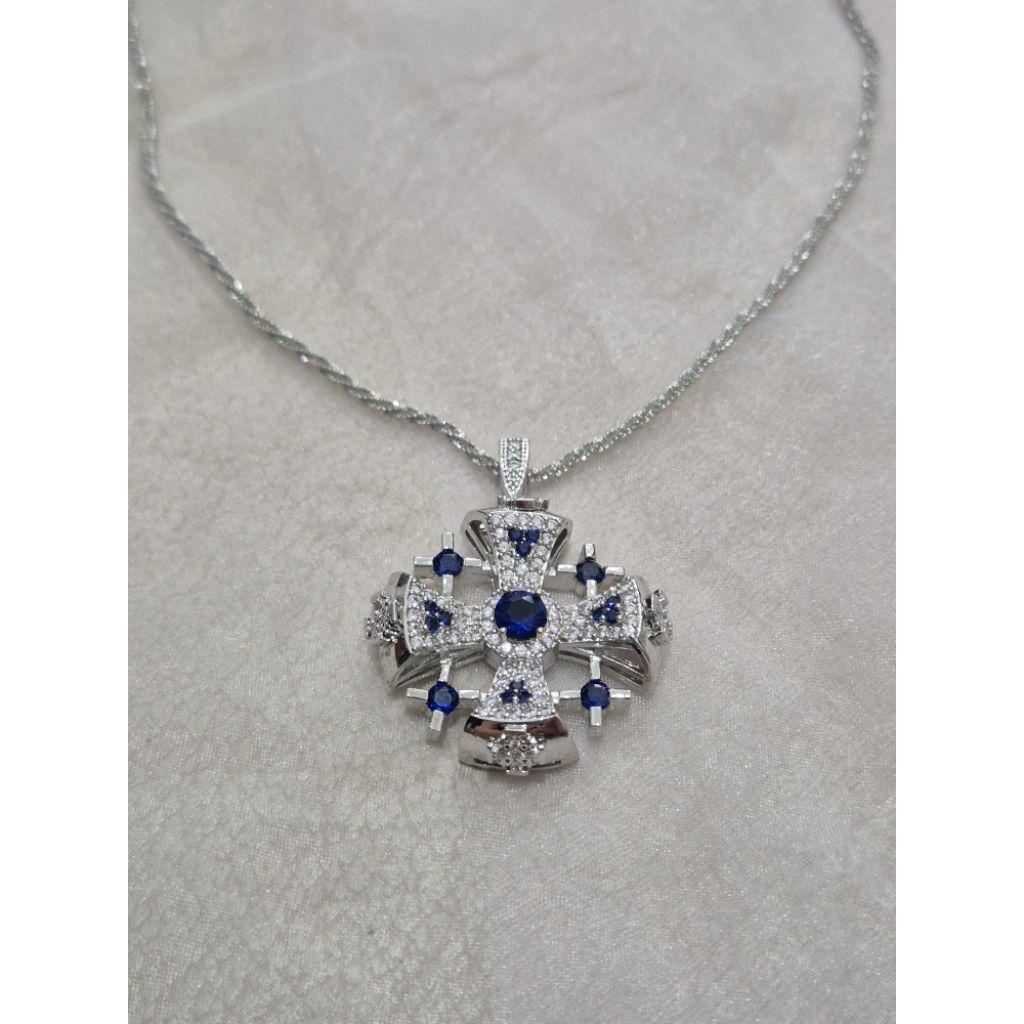 Kalung Bintang Daud batu Biru (Size L) Defect