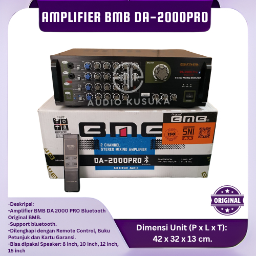 POWER AMPLIFIER BMB DA-2000PRO AMPLI KARAOKE SUPPORT BLUETOOTH ORIGINAL