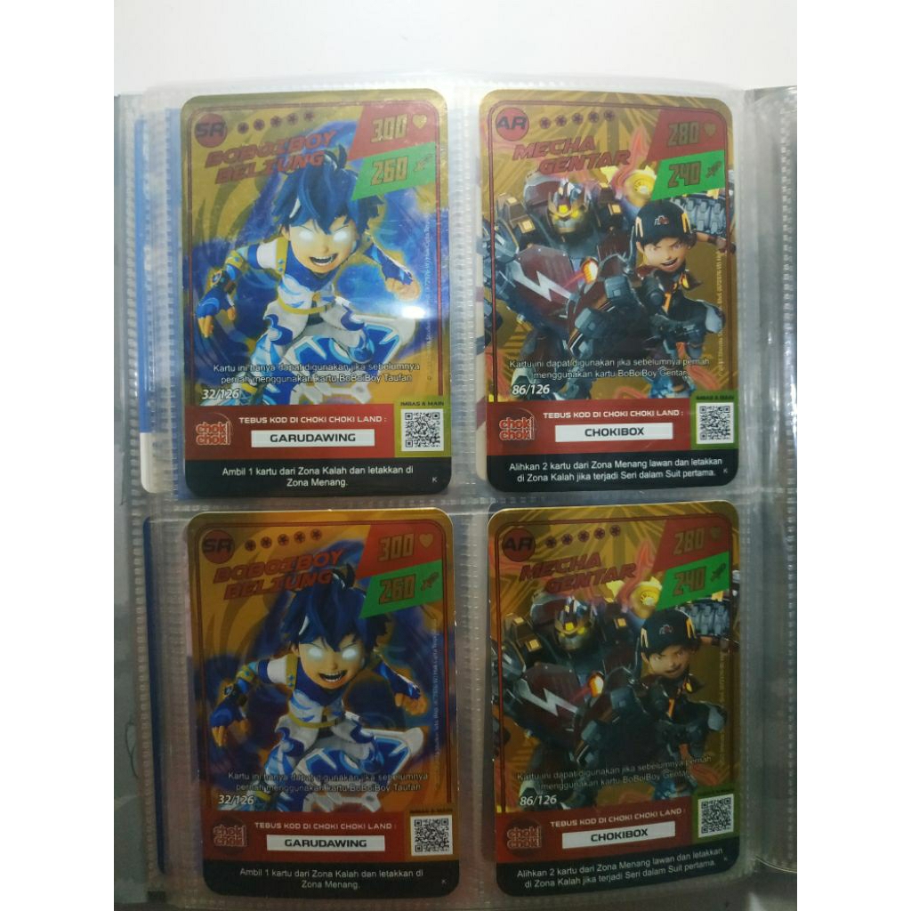 Choki Choki Boboiboy - Monsta Galaxy Card Gold SR & AR