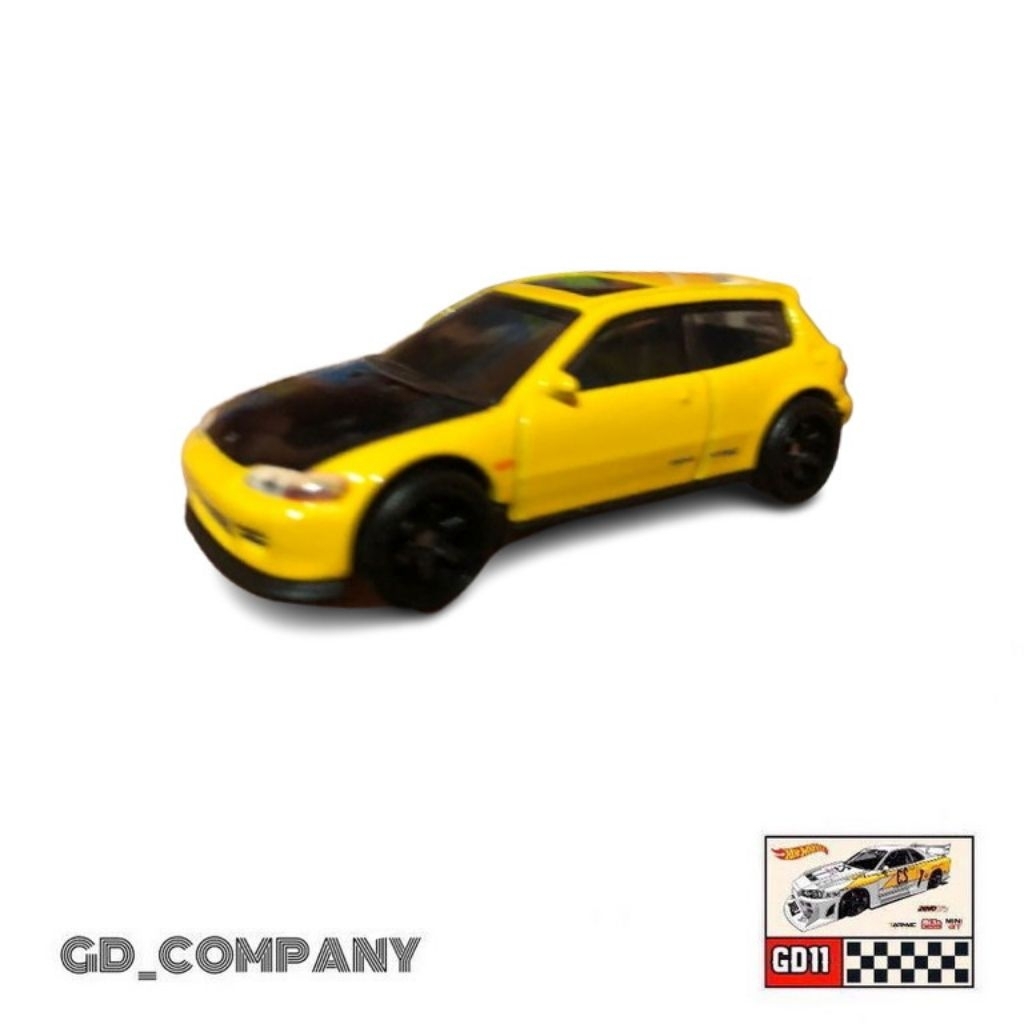 Hotwheels Loose Honda Civic EG Kuning FNF Premium