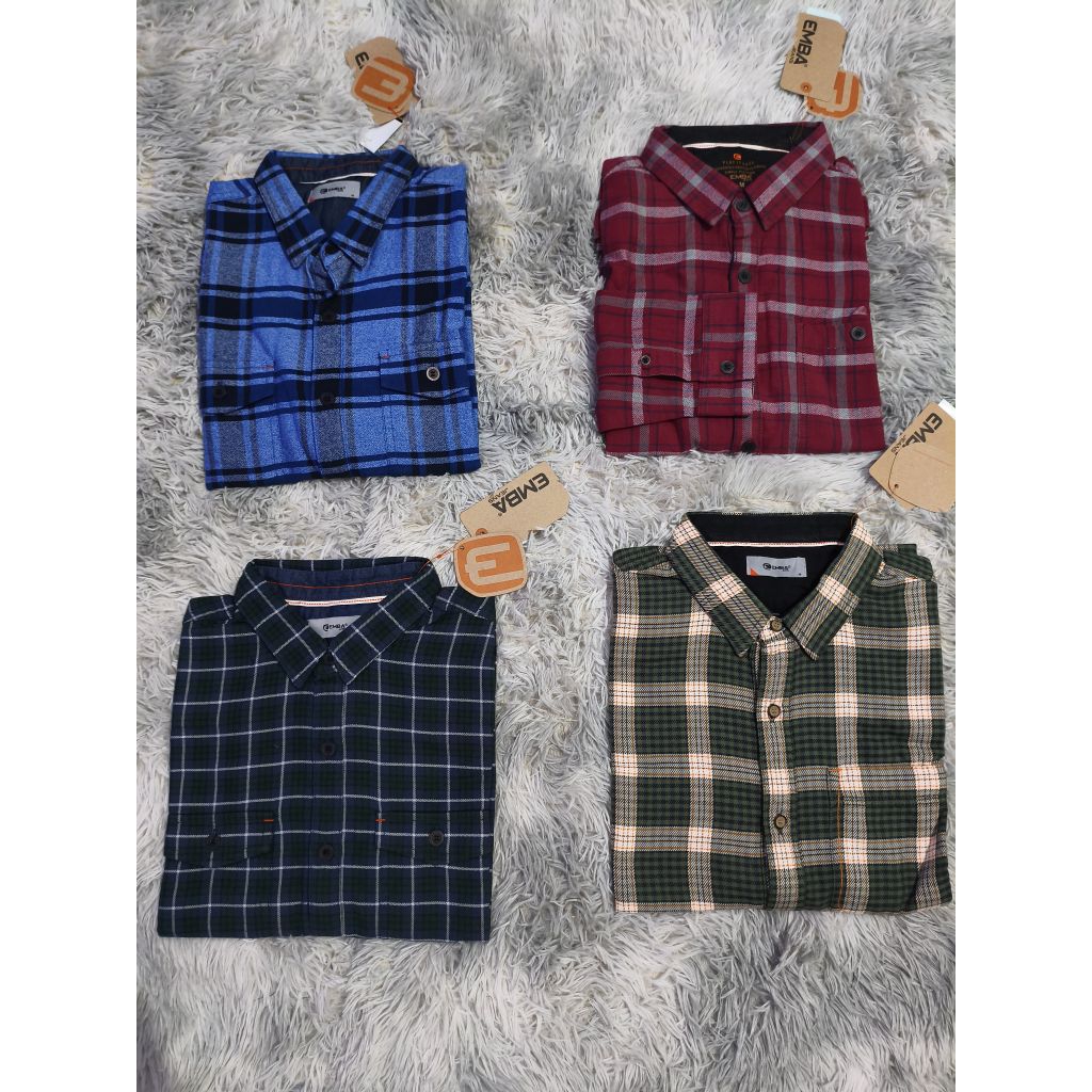 Kemeja flanel emba original/Kemeja flanel premium emba original