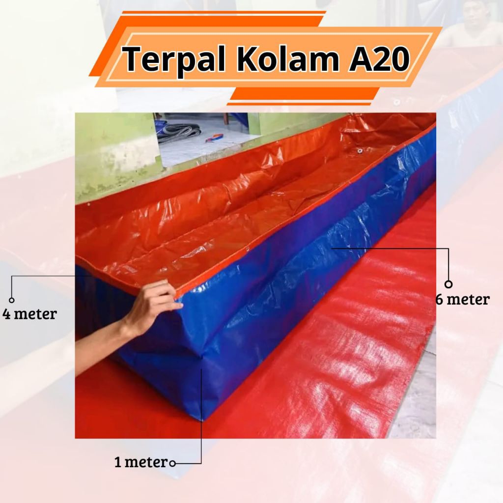 Terpal Kolam Ukuran 4×6×1 meter A20 Tebal Berkualitas
